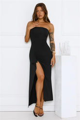 Sunshine Shuffle Strapless Maxi Dress Black